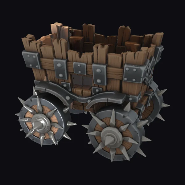 Spiked Wooden Siege Chariot