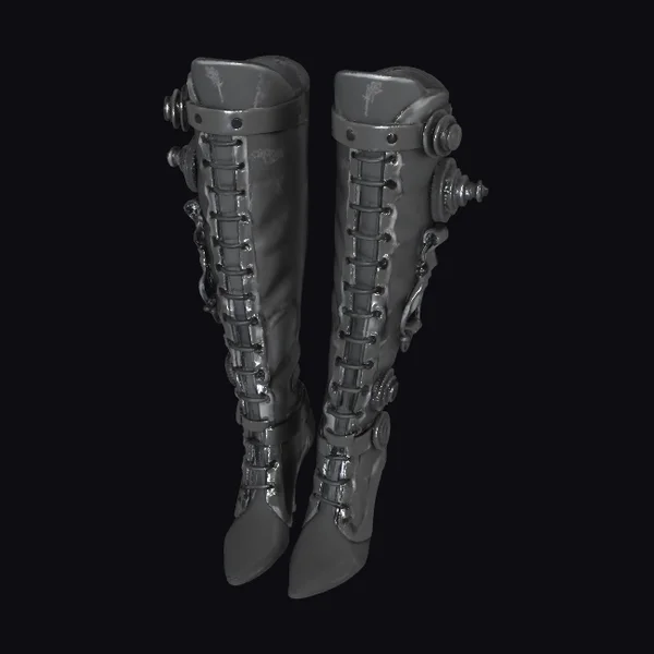 Steampunk Thigh-High Boots