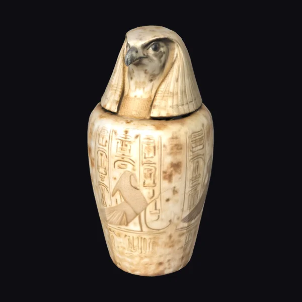 Ancient Falcon Canopic Jar