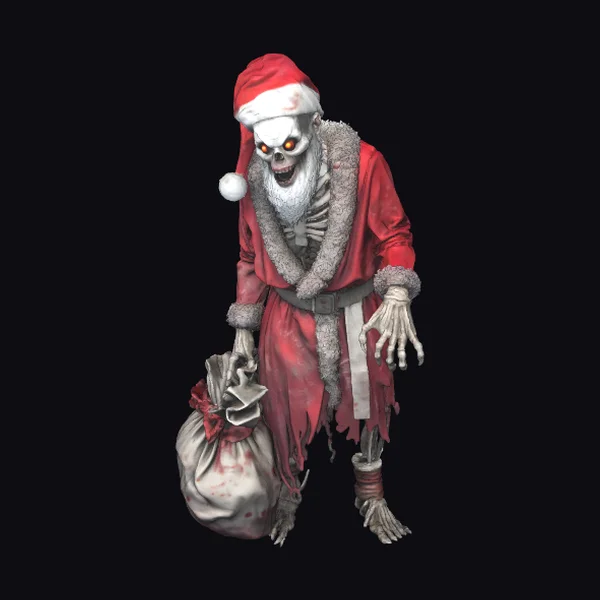 Zombie Santa Skeleton