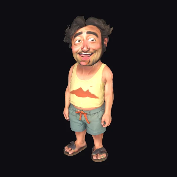 Cartoon Mountain Kid