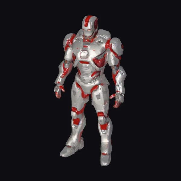 Armored Metallic Humanoid Figure