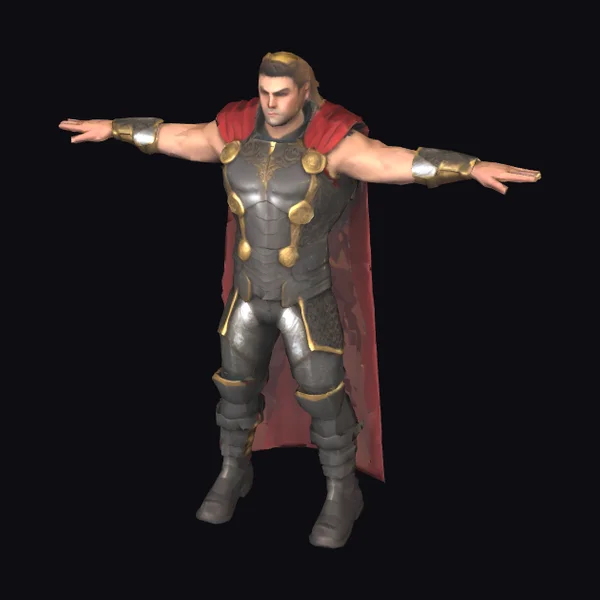 Armored Hero with Cape