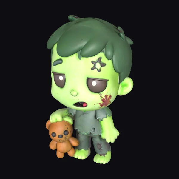 Zombie Child with Teddy