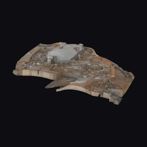 Ancient Ruins Aerial View