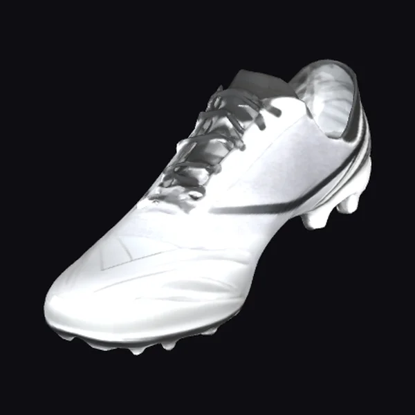 Sleek White Soccer Cleat
