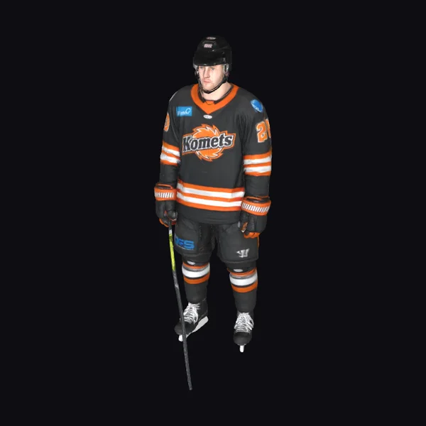 Hockey Player in Uniform