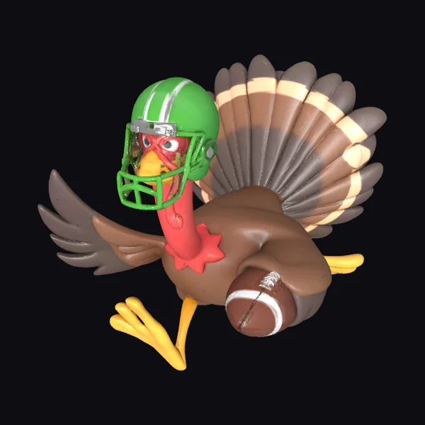 Turkey in Football Gear