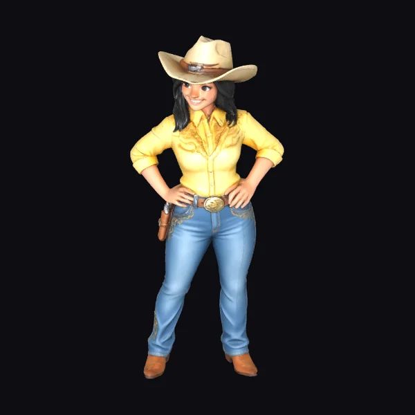 Anime Cowgirl Character