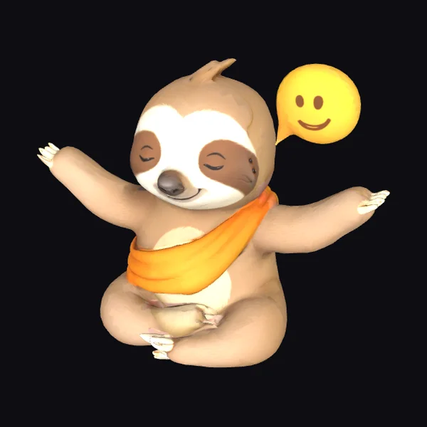 Sloth with Orange Scarf