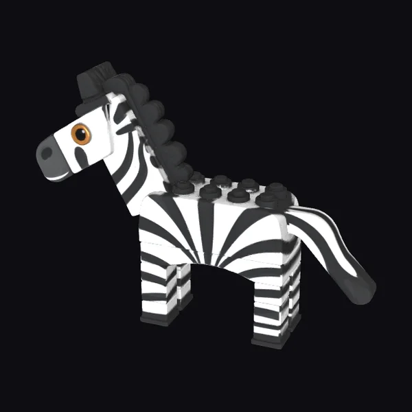 Block Zebra Toy