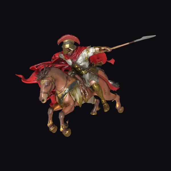 Ancient Warrior on Horseback