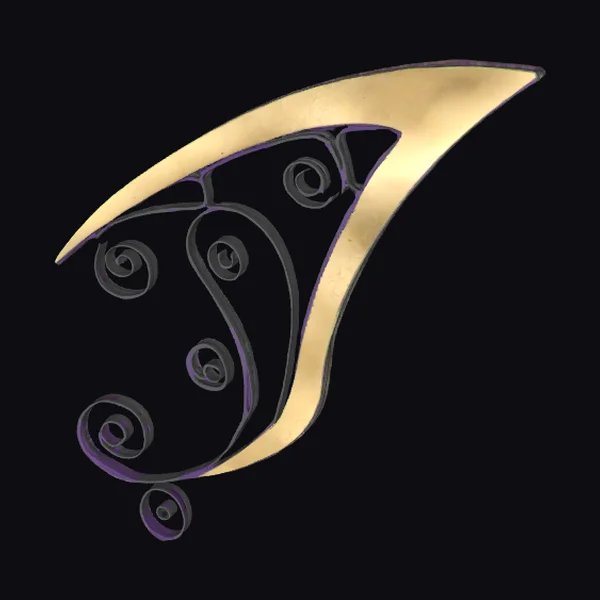 Golden Filigree Brooch