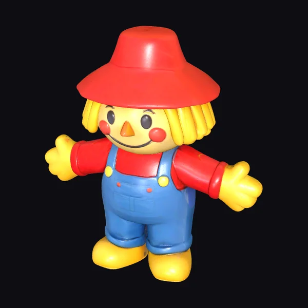 Smiling Scarecrow Figurine