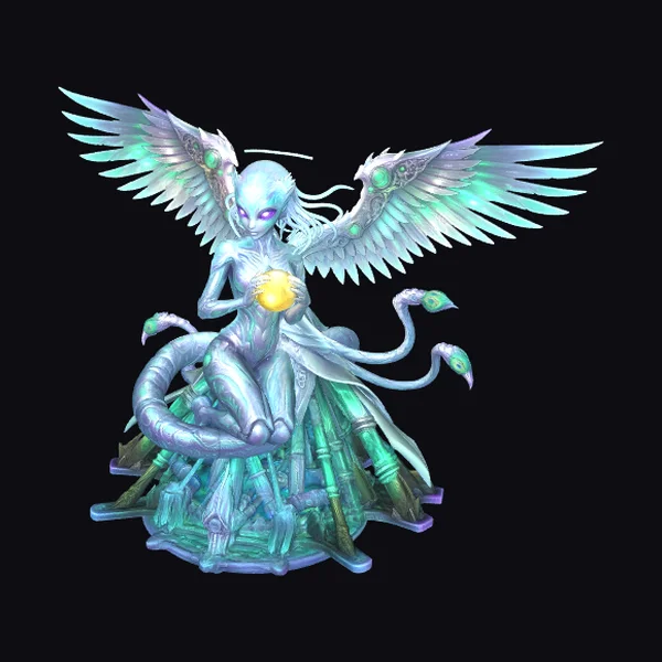Crystal Winged Humanoid Guardian