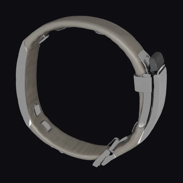 Silver Fitness Tracker Band