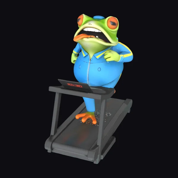 Fat Frog on Treadmill