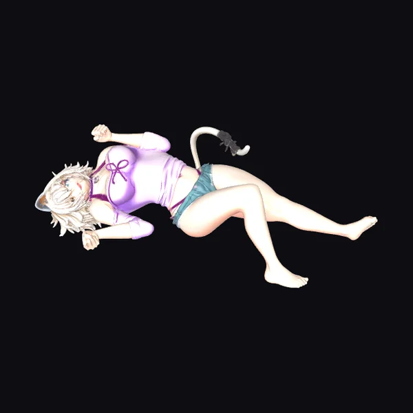 Anime Cat Girl Relaxing