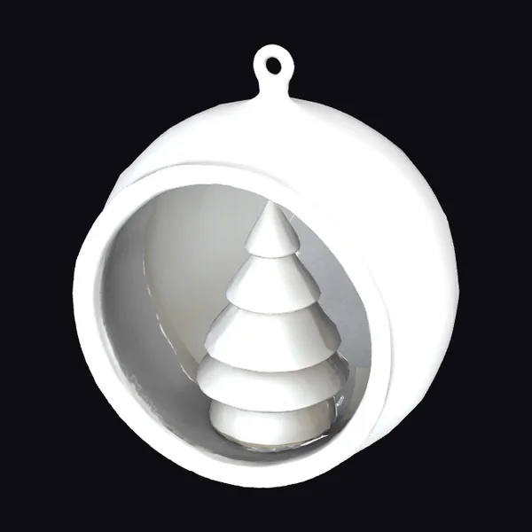 White Christmas Tree Ornament