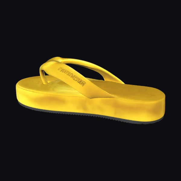 Golden Platform Flip Flop