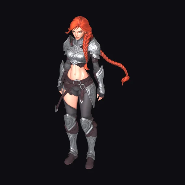 Female Warrior in Armor