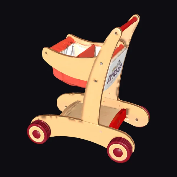 Wooden Doll Stroller