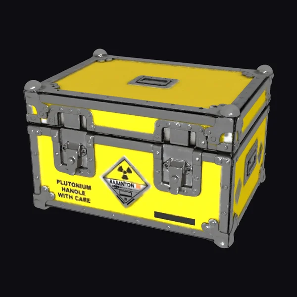 Yellow Metal Storage Box