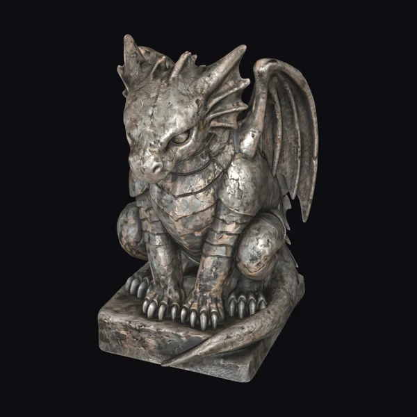 Weathered Stone Gargoyle