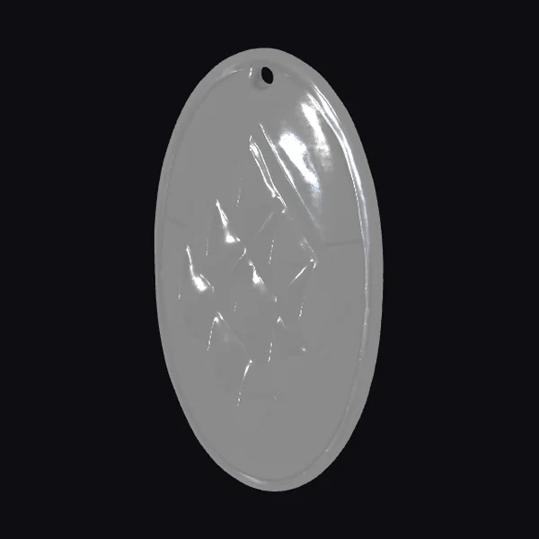 Oval Geometric Pendant