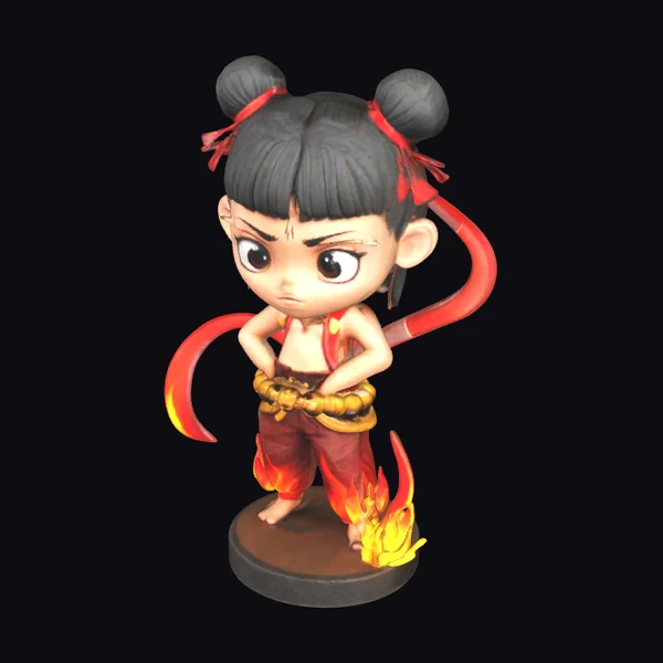 Fiery Warrior Kid Figurine
