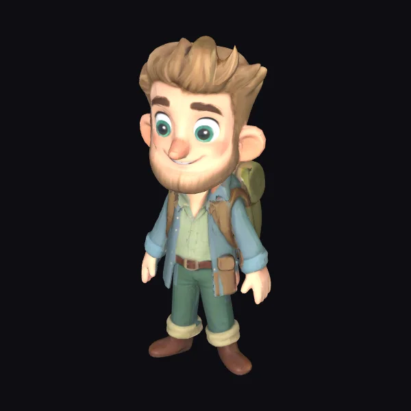 Cartoon Explorer Character