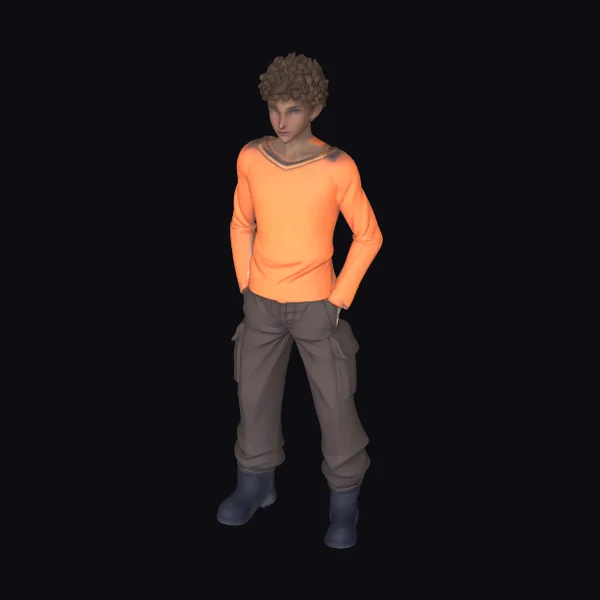 Young Man in Orange