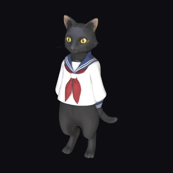 Sailor Feline Portrait