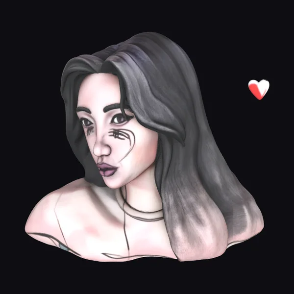 Woman with Heart Tattoo