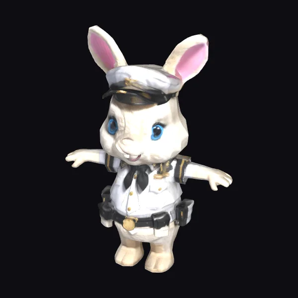 Anthropomorphic Rabbit Police Officer