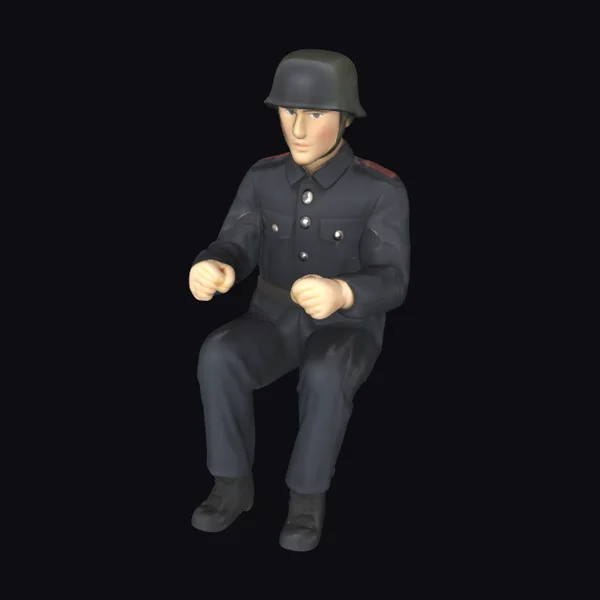 WWII Soldier Sitting