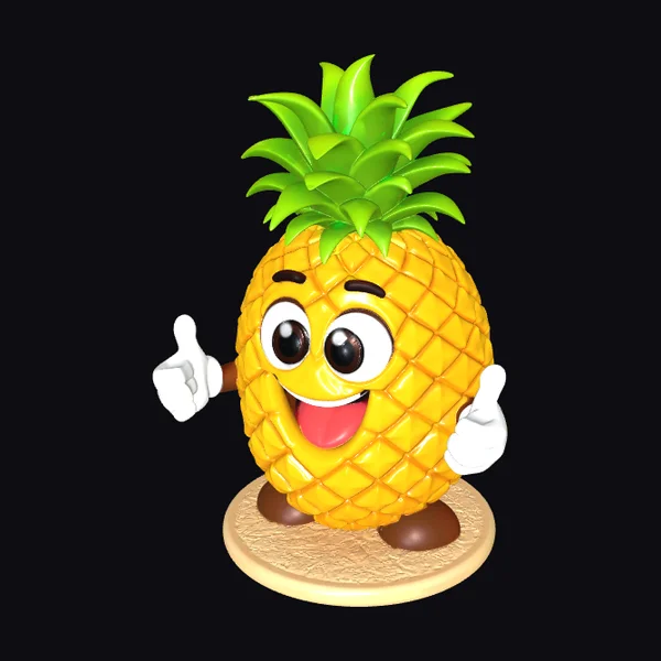 Smiling Pineapple Figurine