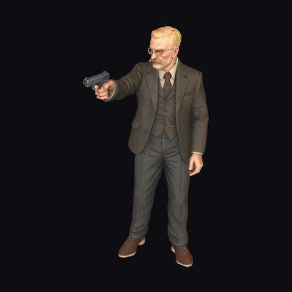 Suited Man with Gun