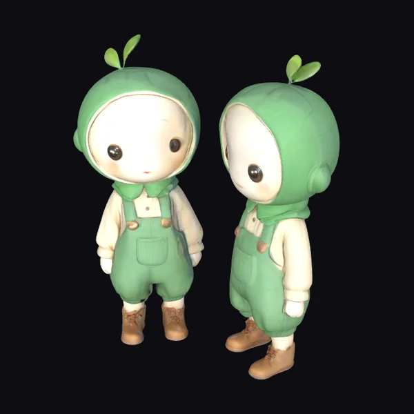 Green Sprout Twin Figures