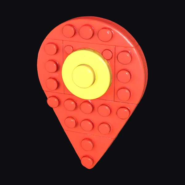 Lego Style Location Pin Backpack