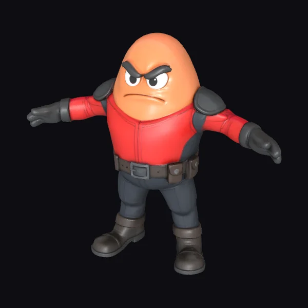 Angry Bean Character