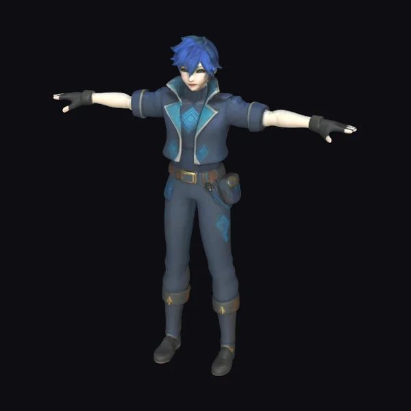 Blue Adventurer Character