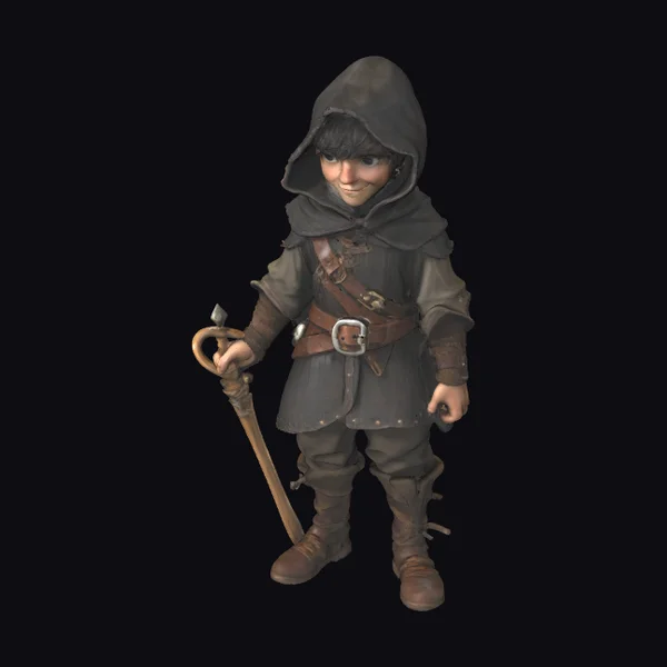 Young Hooded Adventurer Boy