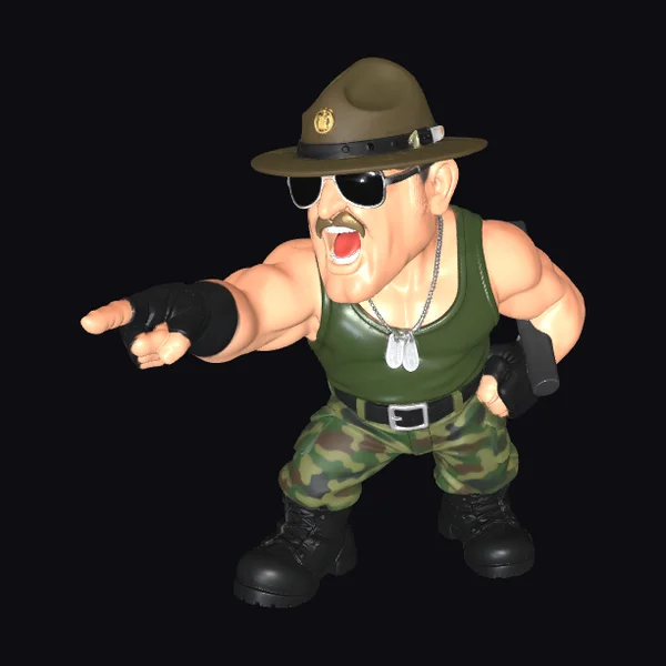 Muscular Military Sergeant