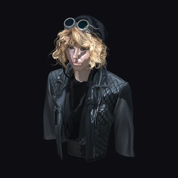 Blond Aviator in Leather