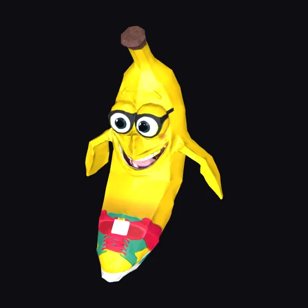 Smiling Banana Character
