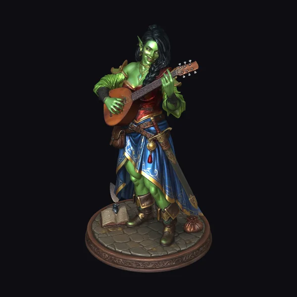 Green Elf Bard Musician
