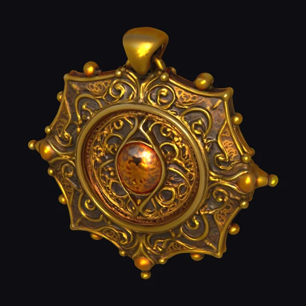 Golden Amber Pendant