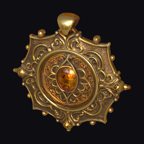 Golden Amber Pendant