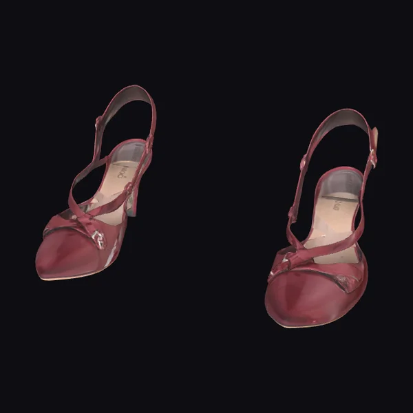 Burgundy Strap Heeled Sandals